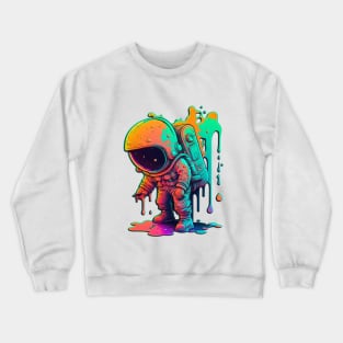 Colorful Astronaut Sticker #6 Crewneck Sweatshirt